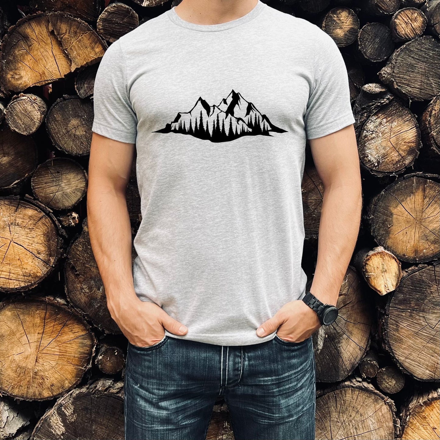 Treeline TShirt for Men by 208 Tees