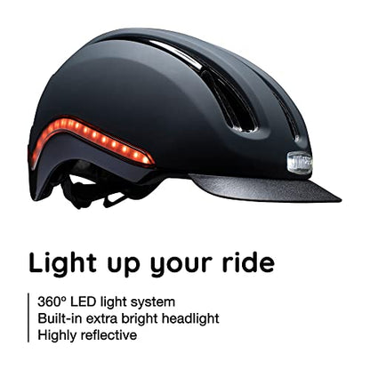 Nutcase, VIO, Bike Helmet with LED Lights and MIPS Protection for Road Cycling and Commuting by NR Outlet