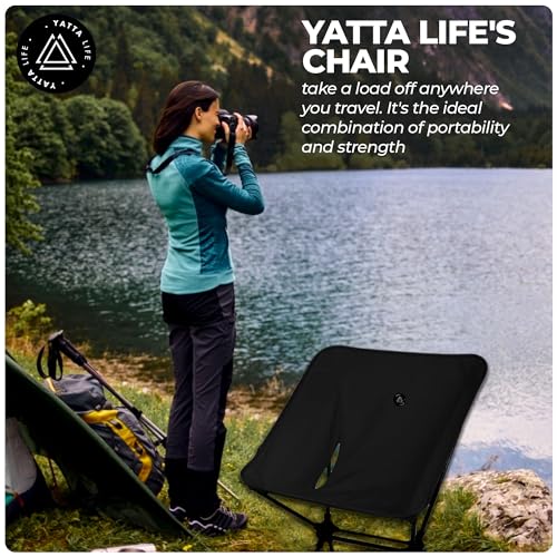 Low Back Ultralight Folding Camping Chairs With Storage Pouch by YATTA