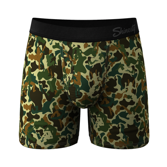 The Forni Camo | Camouflage Ball Hammock® Boxer Briefs With Fly by Shinesty