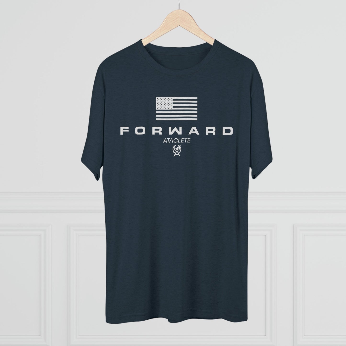 Navy Men's FORWARD Flagship Tri-Blend Tee by ATACLETE