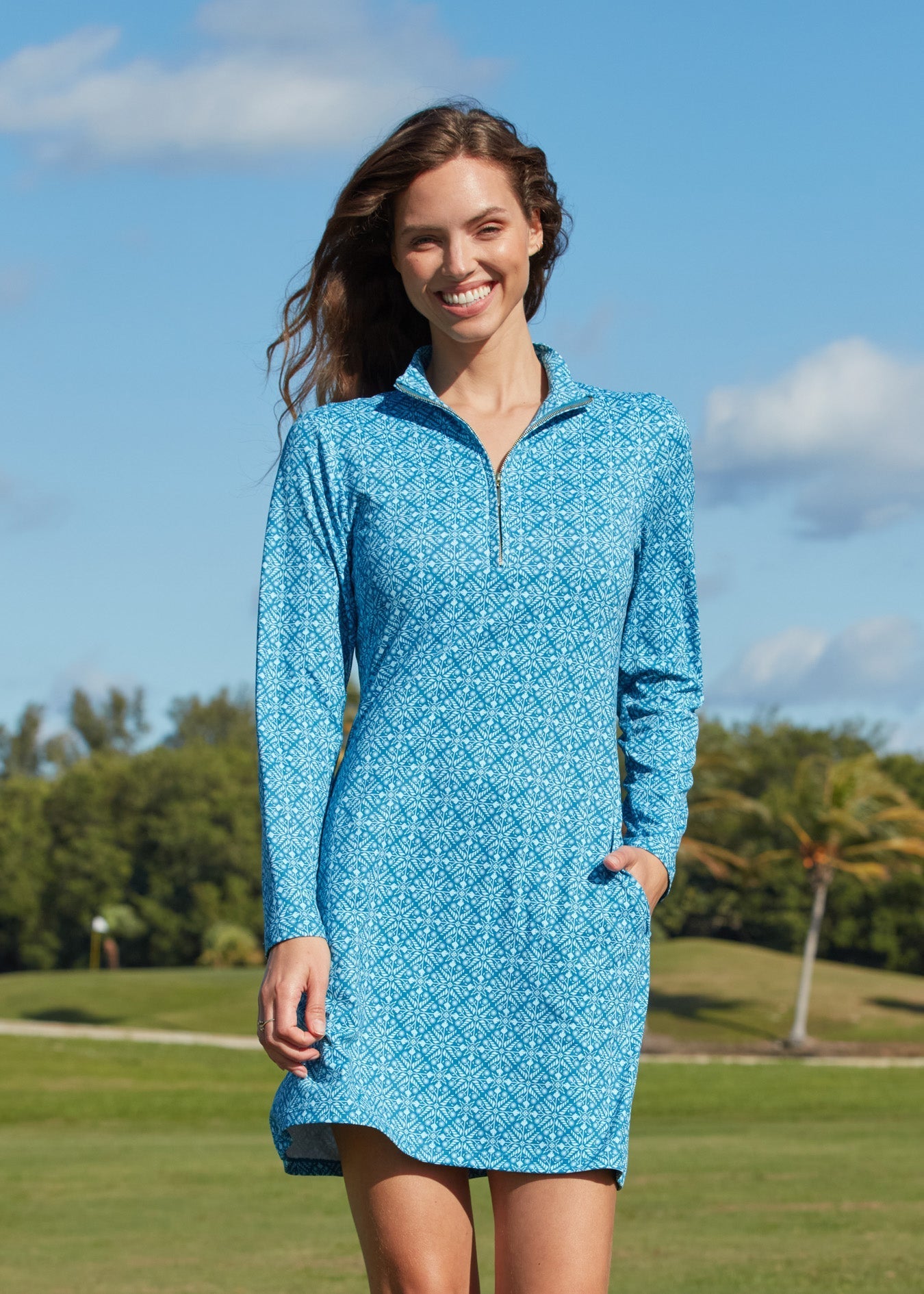 Camden Leaf 1/4 Zip Sport Dress by Cabana Life