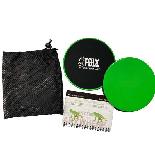 PBLX Gliders Set With Workout Booklet by Jupiter Gear