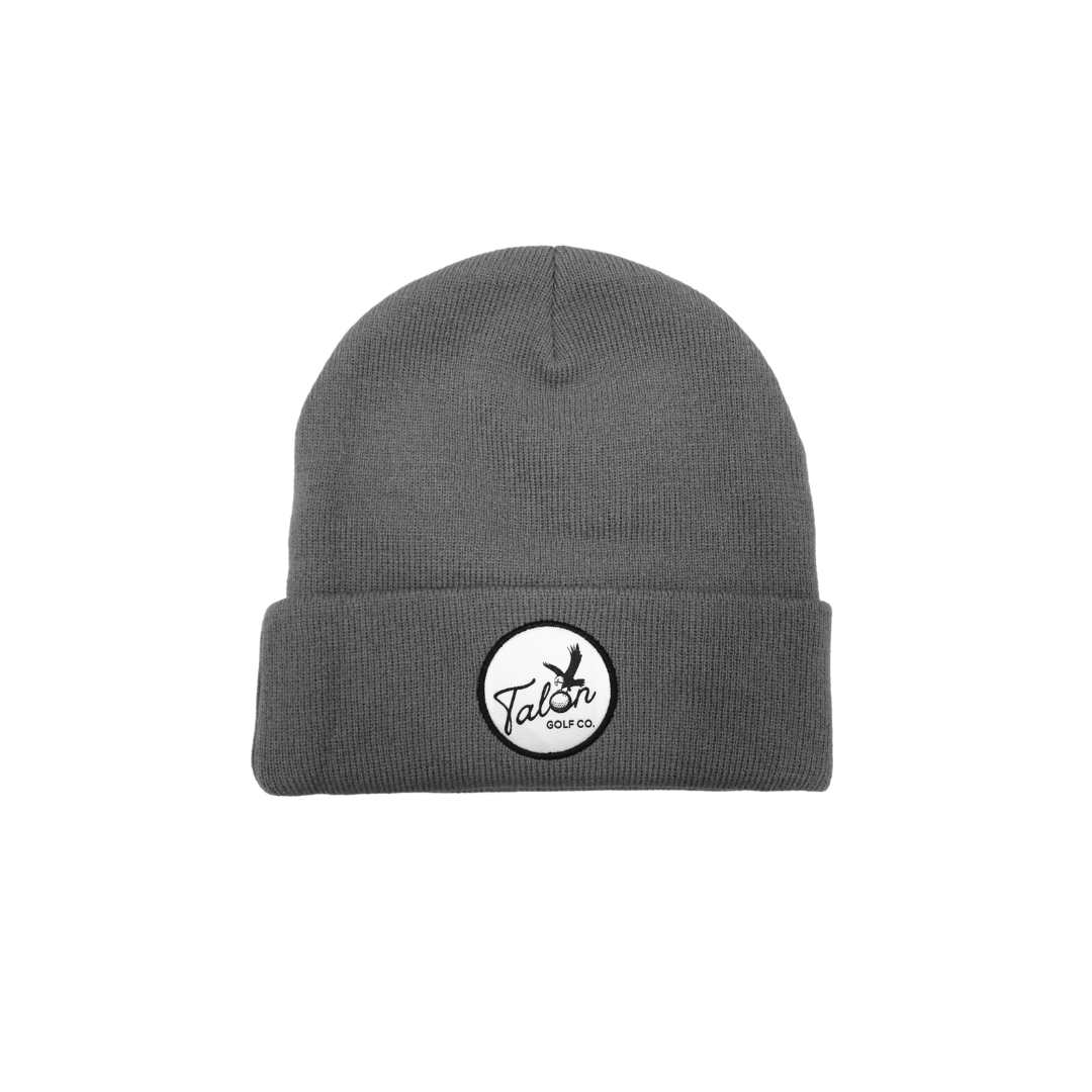 Grey Beanie w/ Script Logo by Talon Golf