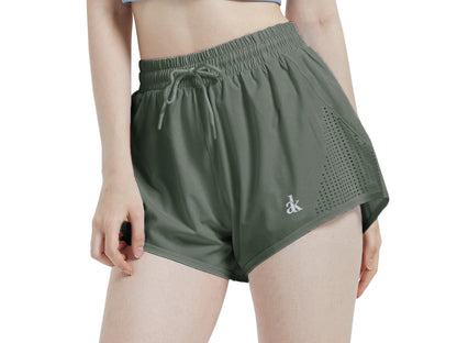 Double Layer Running Shorts with Ventilation Cutouts by Anna-Kaci