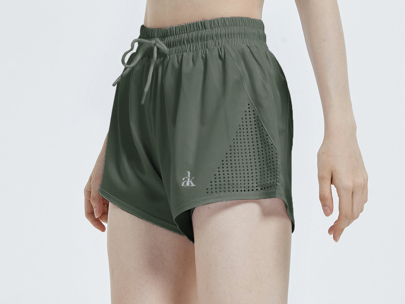 Double Layer Running Shorts with Ventilation Cutouts by Anna-Kaci