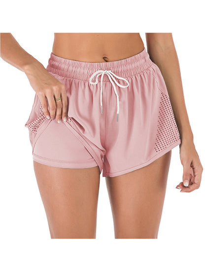 Double Layer Running Shorts with Ventilation Cutouts by Anna-Kaci