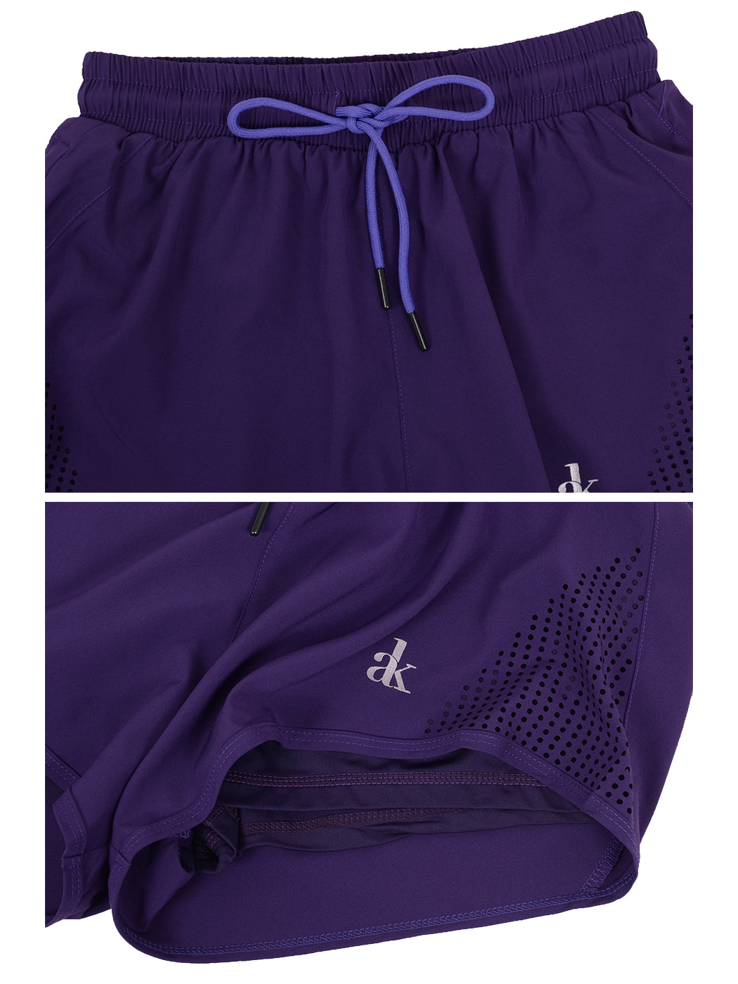 Double Layer Running Shorts with Ventilation Cutouts by Anna-Kaci