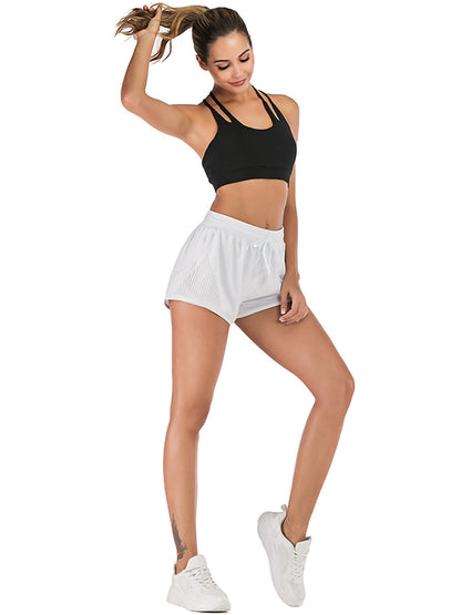 Double Layer Running Shorts with Ventilation Cutouts by Anna-Kaci