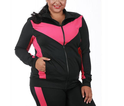 InstantFigure Curvy Plus Size Activewear Compression Jacket AWJ029C by InstantFigure - InstaSlim - InstantRecoveryMD