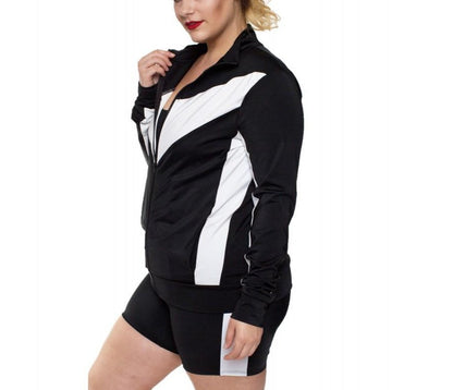 InstantFigure Curvy Plus Size Activewear Compression Jacket AWJ029C by InstantFigure - InstaSlim - InstantRecoveryMD