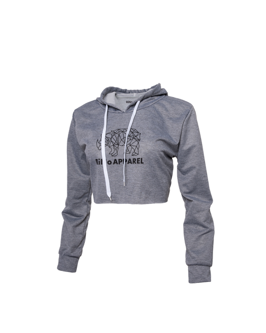 ActiveLite Crop Hoodie (Grey) by RiNo APPAREL