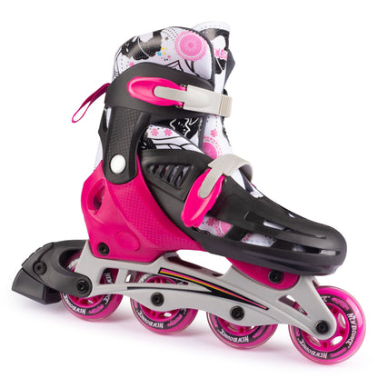 Adjustable Inline Skates - Pink by New Bounce