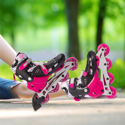 Adjustable Inline Skates - Pink by New Bounce