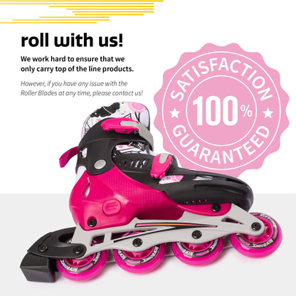 Adjustable Inline Skates - Pink by New Bounce