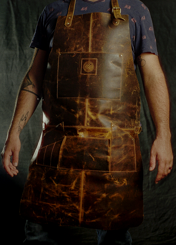 Full Grain Buffalo Leather Apron by Vintage Gentlemen