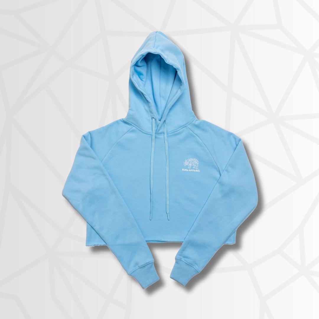 Ash Crop Hoodie (Carolina Blue) by RiNo APPAREL