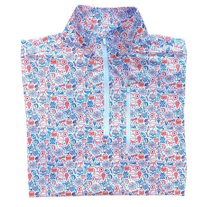 BBQ America Quarter Zip by Tropical Bros