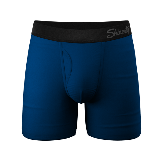 The Big Blue | Dark Blue Ball Hammock® Pouch Underwear With Fly by Shinesty