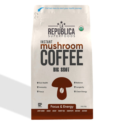 BIG SHOT INSTANT MUSHROOM COFFEE by La Republica Superfoods