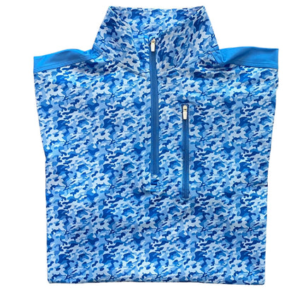 Blue Camo Quarter Zip by Tropical Bros