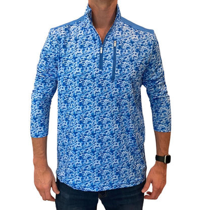 Blue Camo Quarter Zip by Tropical Bros