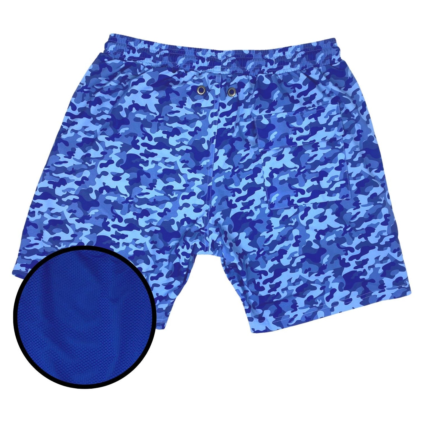 Blue Camo Swimsuit Shorts by Tropical Bros