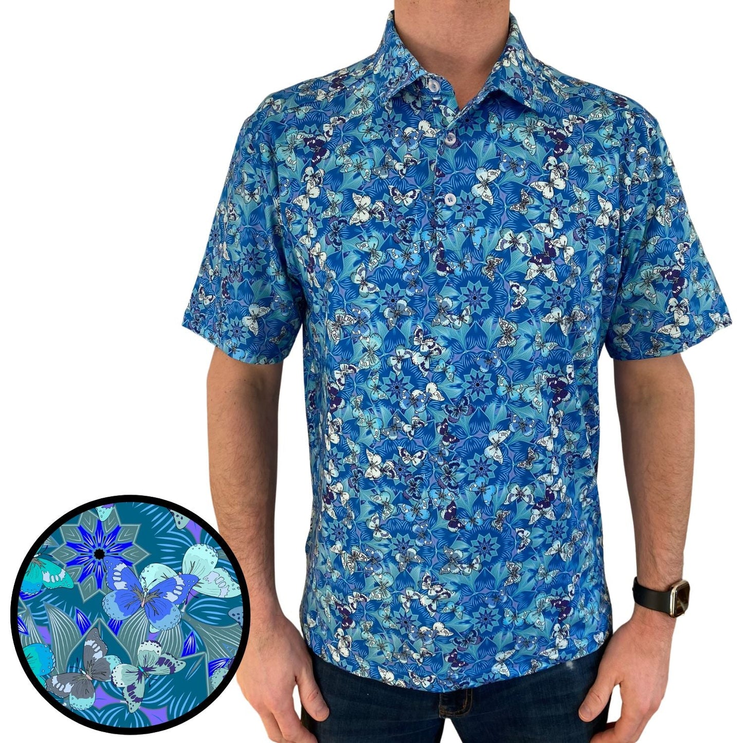 Butterfly Paradise Everyday Polo by Tropical Bros