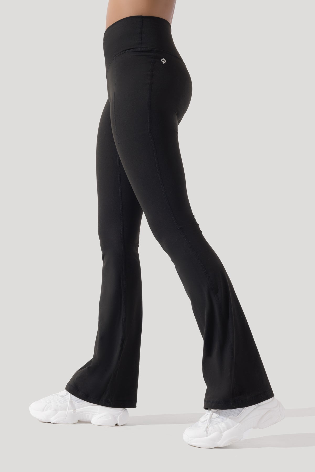 Crisscross Hourglass® Flared Leggings with Pockets - Black by POPFLEX®