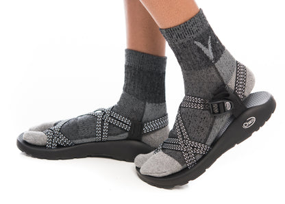 Black Wool Casual V-Toe Flip-Flop Tabi Big Toe Socks by V-Toe Socks, Inc