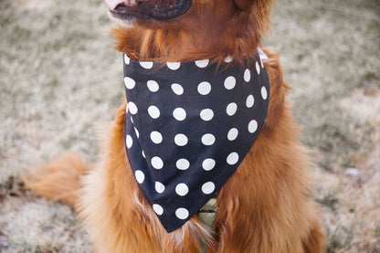 Black Houndstooth Reversible Dog Bandana by Uptown Pups