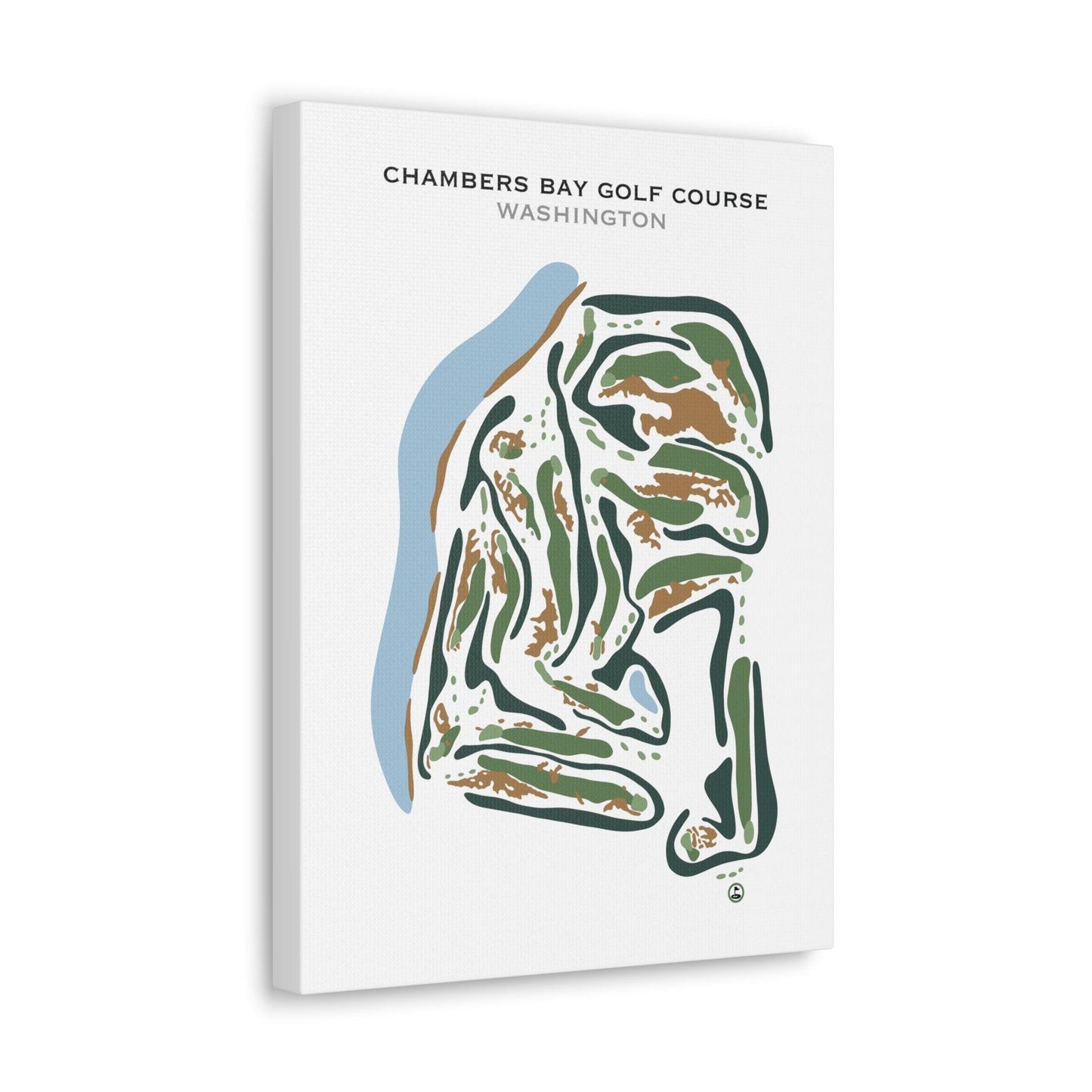 Chambers Bay Golf Course, University Place Washington - Printed Golf Courses by Golf Course Prints