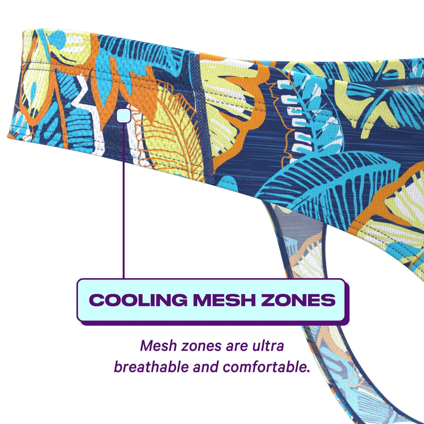 The Mahalo | Blue Tropical paradICE™ Cooling Thong by Shinesty