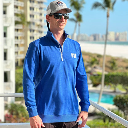 Country Club Blue Quarter Zip by Tropical Bros