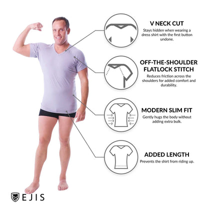 V-Neck Cotton Sweat Proof Undershirt For Men by Ejis