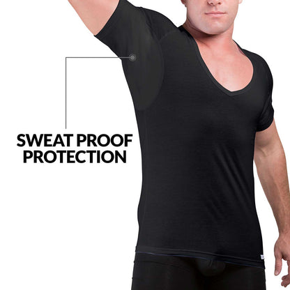 Deep V Cotton Sweat Proof Undershirt For Men by Ejis