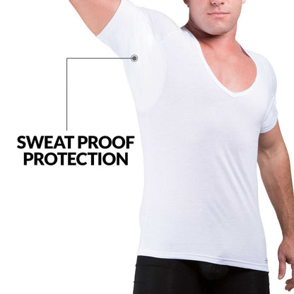 Deep V Cotton Sweat Proof Undershirt For Men by Ejis