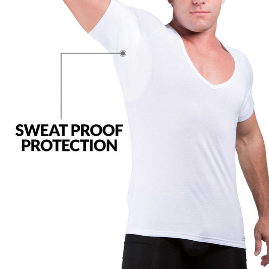 Deep V Cotton Sweat Proof Undershirt For Men by Ejis