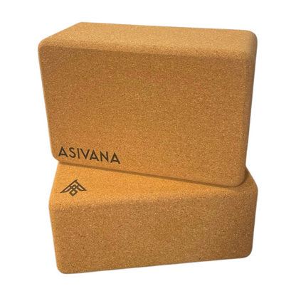 EcoBlock Cork Yoga Block - Made with FSC™ Certified Cork by Asivana Yoga