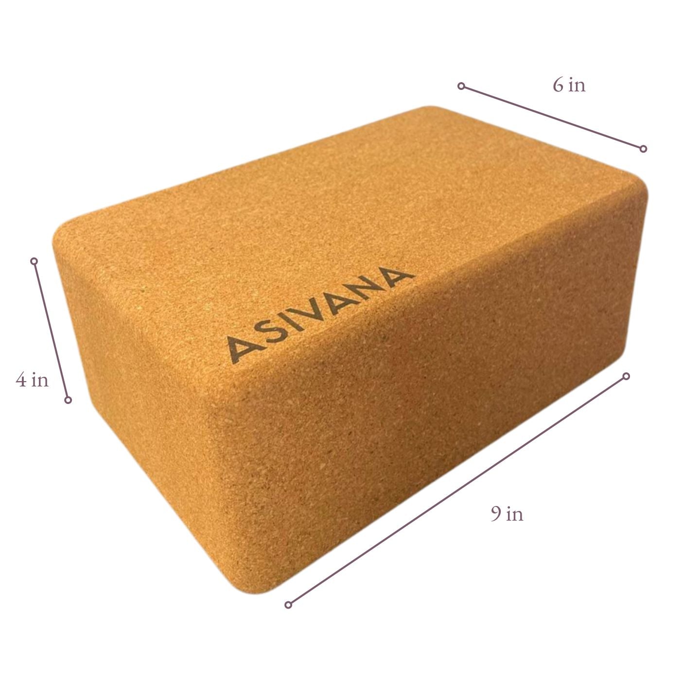 EcoBlock Cork Yoga Block - Made with FSC™ Certified Cork by Asivana Yoga