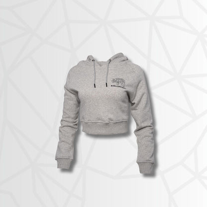 ProFit+ Pullover Crop Hoodie (Gray) by RiNo APPAREL