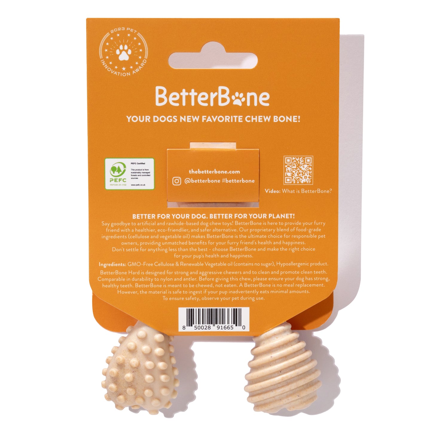 BetterBone Hard Density- Tough, SUPER Durable All-Natural, Dog Chews - For Aggressive Chewers. by BetterBone  All Natural Eco-Friendly Dog Chews & Bones