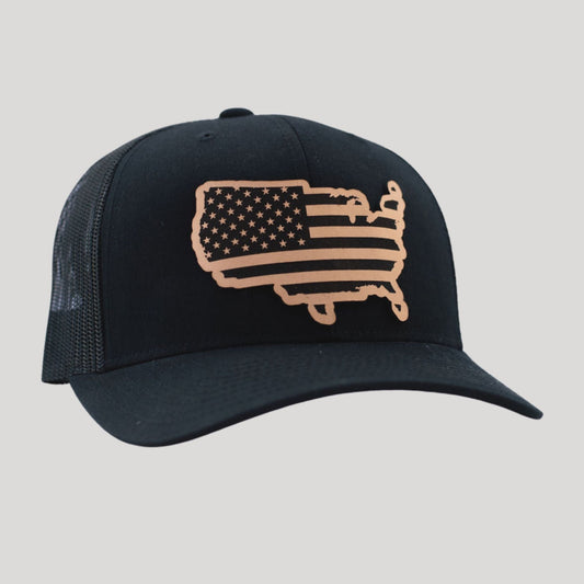 US Flag Hat by 208 Tees