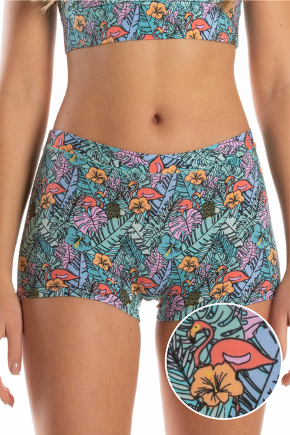 The Hot Tropic | Tropical Flamingo Modal Boyshort Underwear by Shinesty