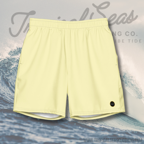 Men's Yellow Eco Board Shorts by Tropical Seas Clothing