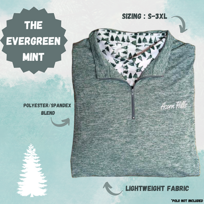 Evergreen Mint Lightweight quarterzip by Acorn Hills