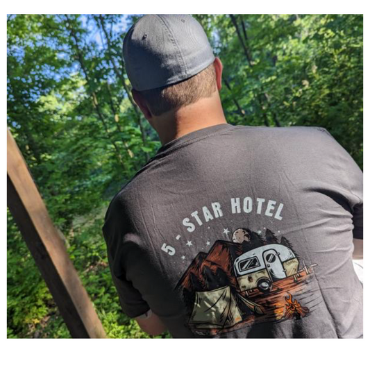 “5-Star Hotel” Unisex T-shirt by Acorn Hills