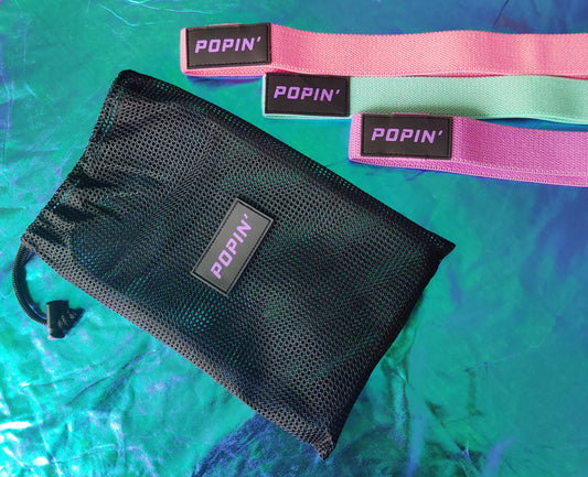 Neon Long Band Bundle (+ workout guide and wash Bag) by Popin Peach LLC