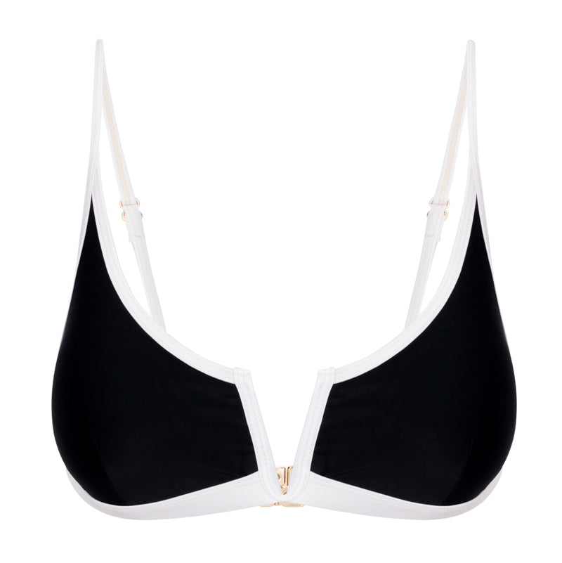 Ivy Bikini Top / Black + Ivory by East x East