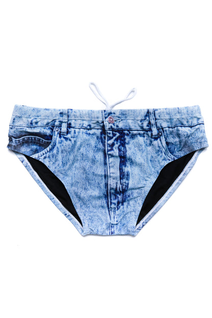 The Assid Washers | Faux-Denim Swim Brief by Shinesty